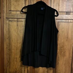 Kaari Blue ~ Black Sleeveless Cardigan